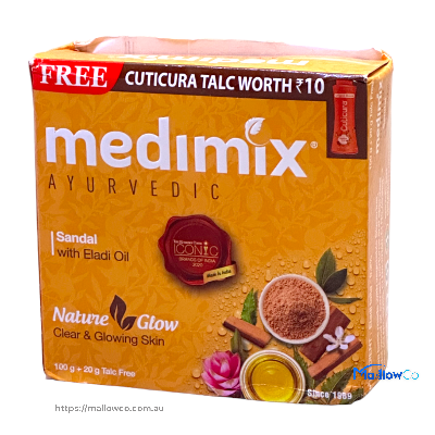 Medimix Ayurvedic Soap -Free Caticura Talc